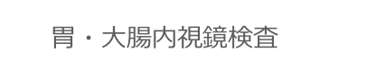     胃・大腸内視鏡検査